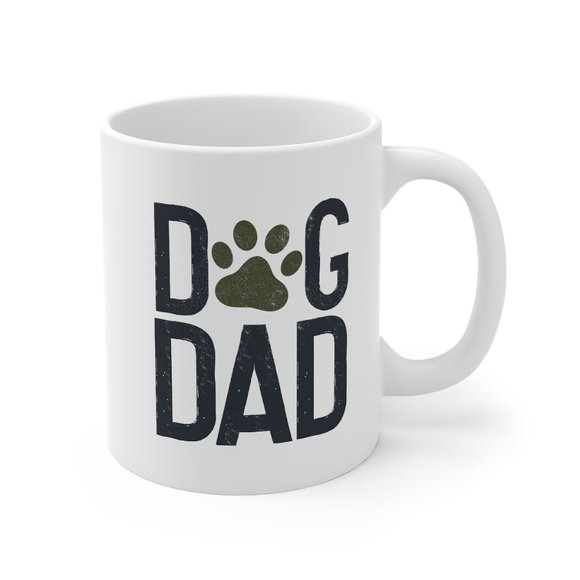 Dog Dad Mug, Dog Lover, Gift for Him, Cute Dog Cup - Picture 2 of 5